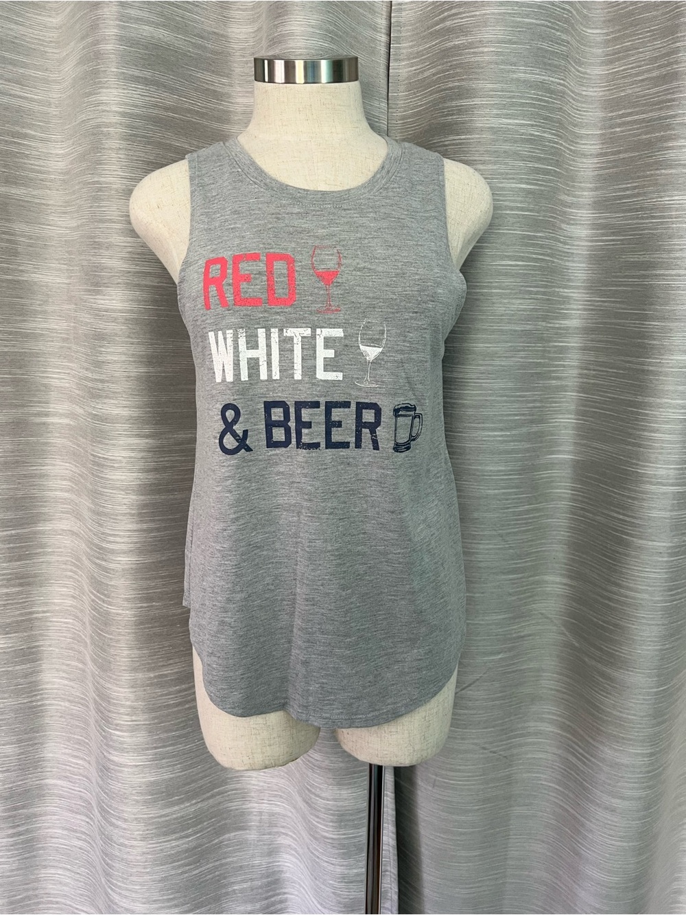 Grayson Threads Gray 'Red White & Beer' Muscle Tee